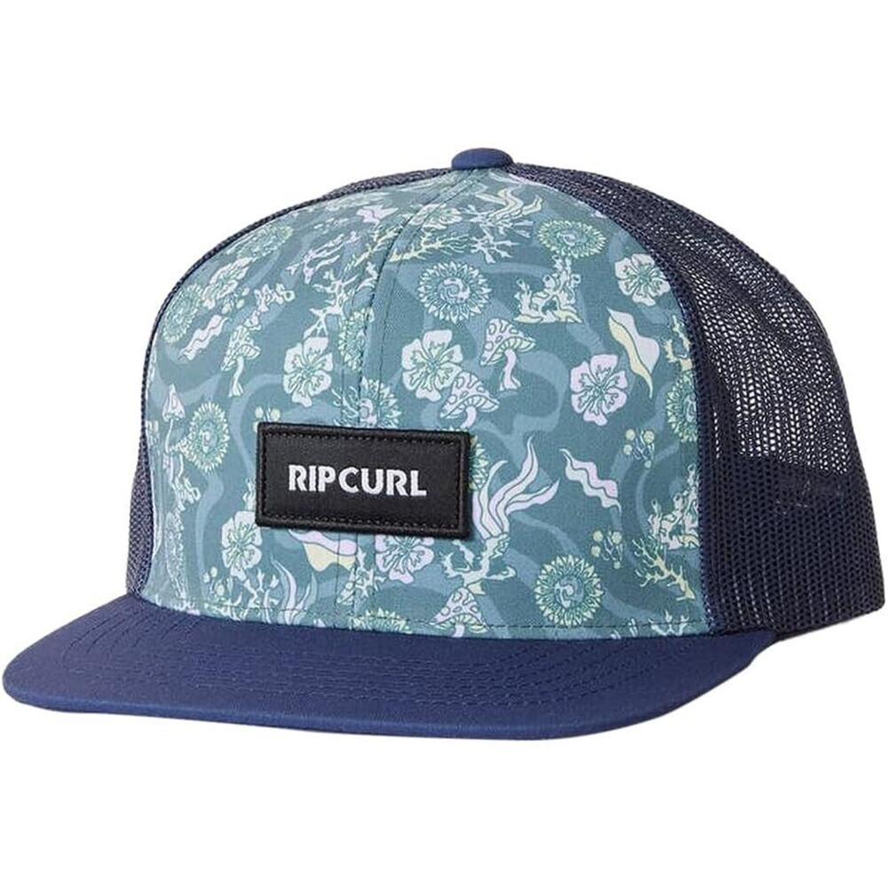Rip Curl Men's Trucker Hat Combo Logo Patch Bluestone Snapback Cap